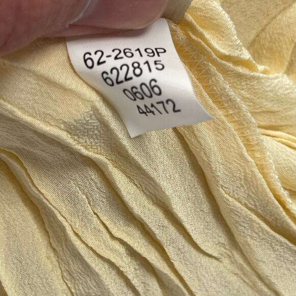 J Jill Top Womens XXSP 2XS Petite Pink Yellow Ombre Silk Crinkle Button Up - Picture 15 of 16